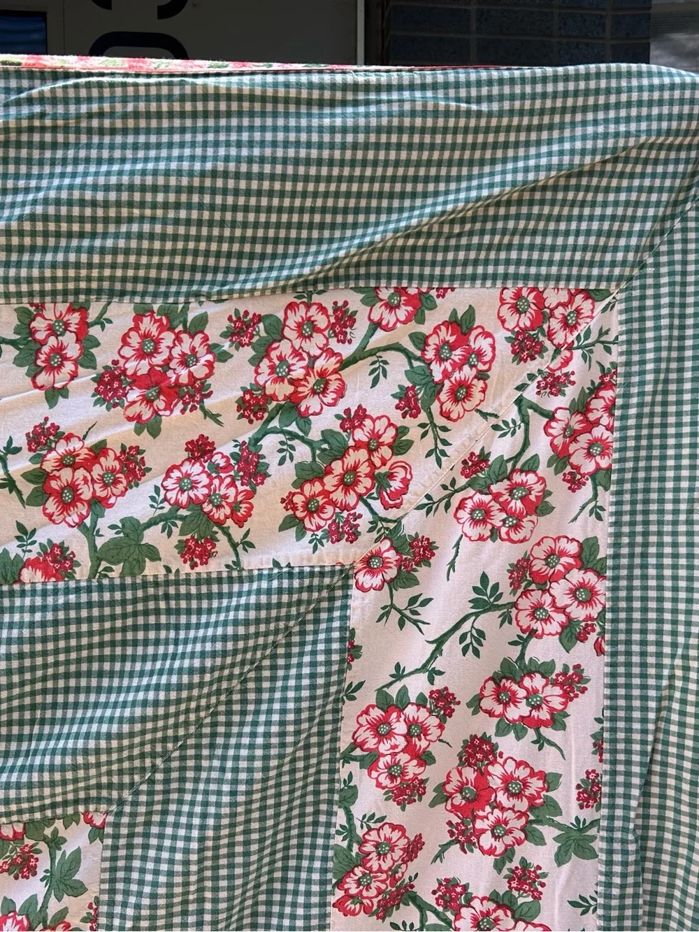 APRIL CORNELL “july” vintage queen duvet cover cotton hibiscus polka dot floral